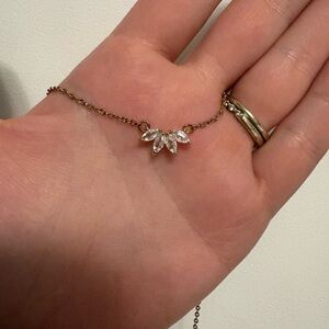 Elegant Gold and Silver Leaf Necklace